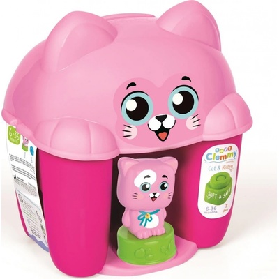Clementoni Clemmy Baby kyblík s kostkami kočička