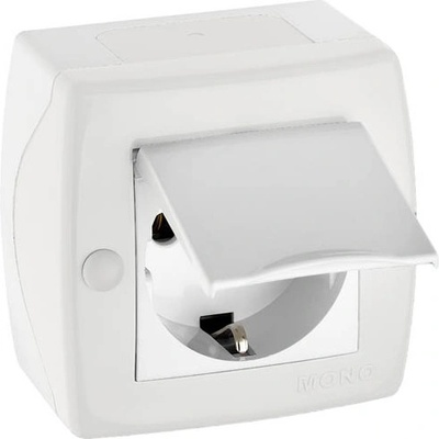 MONO КОНТАКТ С КАПАК ОТКРИТ МОНТАЖ mono octans БЯЛ СИВ (mn-104-010107-118)