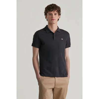 Gant polokošela Slim Shield SS Pique Polo čierna