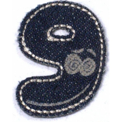 Nažehlovací čísla jeansová Barva: Číslice 9 – Zboží Mobilmania