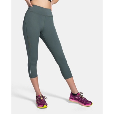 Kilpi AMIRA-W Dámske 3/4 fitness legíny tmavo zelená