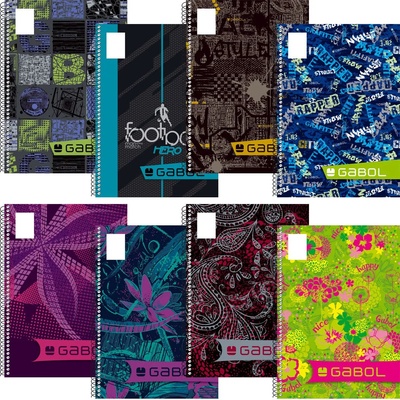 ГАБОЛ Gabol Тетрадка 80 листа Среден формат , спирала