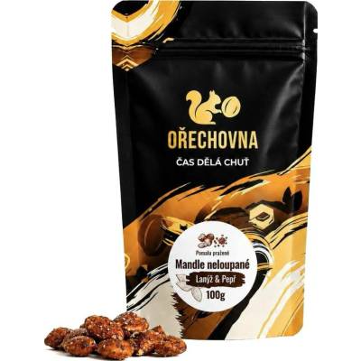 Ořechovna Pražené neloupané mandle Lanýž a černý pepř 100 g