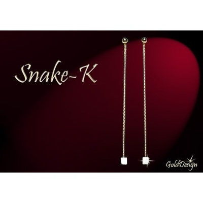 Gold Design Snake Ko náušnice zlacené GD928