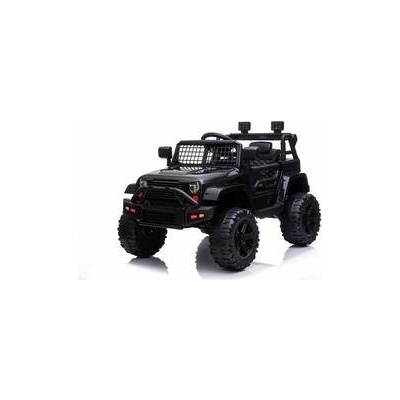 Beneo elektrické autíčko Offroad s pohonem zadních kol 12V baterie Vysoký podvozek široké sedadlo Odpružené nápravy 24 GHz Dálkový ovladač MP3 přehrávač se vstupem USB / SD LED světla černá – Zboží Dáma