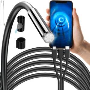 Bigstren Професионална ендоскопска камера за телефон Bigstren - 2м, 8 LED, 3 накрайника (магнит, кука, огледало) (23020)