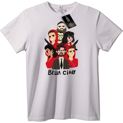 NOONEBRAND Тениска Money Heist Герои - 4XL, White