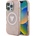 GUESS IML Metal Glitter 4G Circle Triangle MagSafe Case за iPhone 16 Pro - розов (3666339430535)