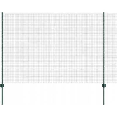 Oplocení ze svařovaného drátu s 5 sloupky U, zelený, 1,6 x 10 m, Ocel