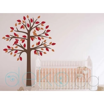 Image 1 of Дърво с папагалчета и листа в 2 цвята (3175)