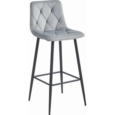 Trendie Bari samet stříbrno šedá