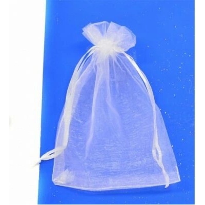 Dárkový sáček organza cca 15x23cm bílý (pytlík z organzy - bílá)