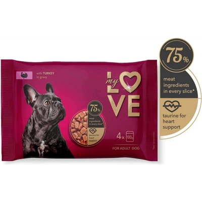 My Love Adult s krůtou v omáčce 4 x 100 g