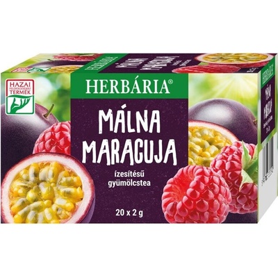 Herbária Ovocný čaj s príchuťou malina a maracuja porciovaný 20 ks