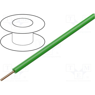 Donau 105-4-100 Vodič 0,2mm2 drát Cu PVC zelená 60V 1x0,2mm2 100m