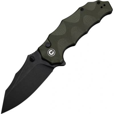 Civivi Natterjack Milled OD Green G10 Handle BSW 14C28N Button Lock C24028-1