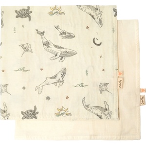 Cotton Hug Комплект бебешки пелени Cotton Hug - Океан, 70 х 70 cm, 2 броя (CH087) - baby