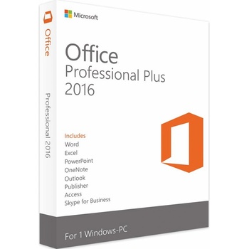 Microsoft Office 2016 Professional Plus, elektronická licence, 79P-05537, druhotná licence