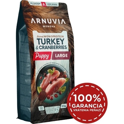 Arnuvia Monova Dog Puppy Large Turkey & Cranberries 12 kg