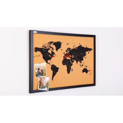 Allboards TK64_MBK korková nástěnka mapa světa 60 x 40 cm