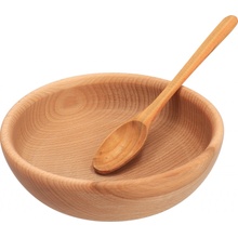 ČistéDrevo miska 20 cm + lyžica 21 cm