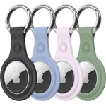 Dux Ducis Leather Key Ring AirTag 4 pack - multicolor