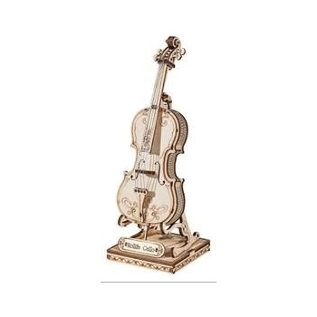 Robotime drevené 3D puzzle Violončelo 58 ks