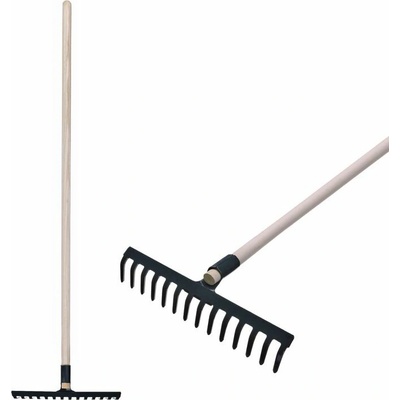 Strend Pro Hrable záhradný R105, 14 zubov, drevená násada 1600 mm