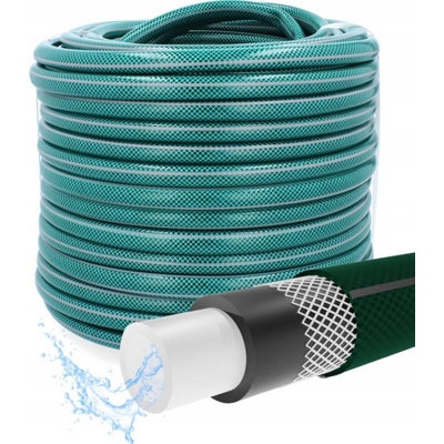 GardenLine Премиум подсилен градински маркуч, 1/2" диаметър, 30 м, uv защита, 8 бара налягане, 4 слоя, зелен (lix3228)