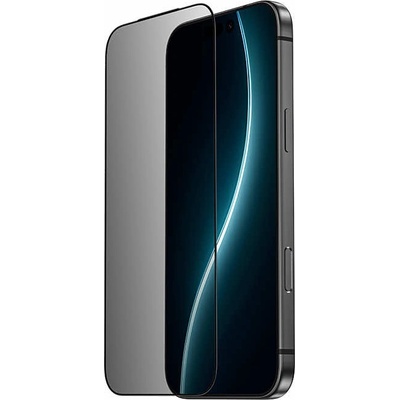 Benks Стъклено защитно покритие с определен ъгъл на виждане за дисплея на iPhone 17 Pro (черен-прозрачен) - Benks Air Shield Privacy Tempered Glass