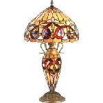 PREZENT 1706 - Настолна лампа TIFFANY 2xE27/60W + 1xE14/7W/230V (1706)