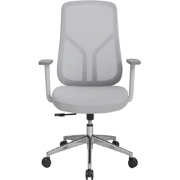 Работен офис стол Omega White Chrome - Ергономичен дизайн и комфорт