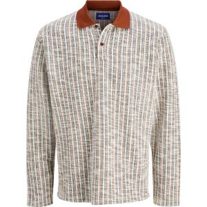 JACK & JONES Блуза с яка Jack and Jones Men's Long-Sleeve Polo Shirt - Brandy Brown
