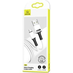 USAMS Kabel U52 microUSB 2A Fast кабел, бял (Usa000667)