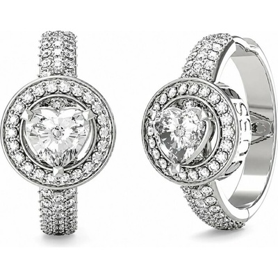 Guess Oceľové kruhy so zirkónmi M`ama Non M`ama JUBE04670JWRHT-U