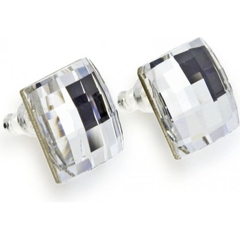 JSB bílé se Swarovski Elements diskočtverec Krystal 8300