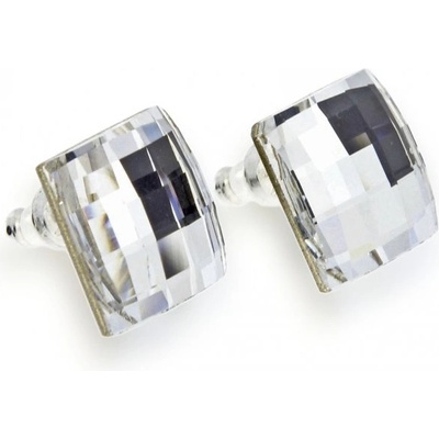 JSB bílé se Swarovski Elements diskočtverec Krystal 8300