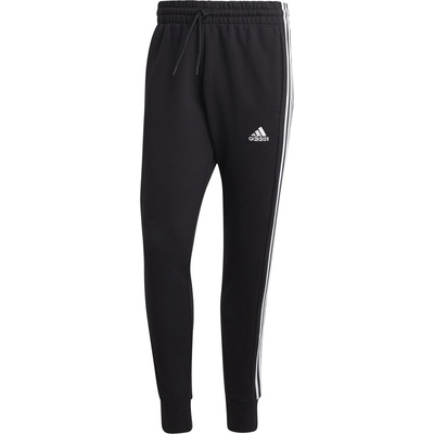 adidas Анцуг Adidas Essentials French Terry Tapered Cuff 3- Stripes Joggers - Black/White