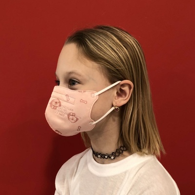 Hanma respirátor dětský YFG FFP2 NR Dog Pink