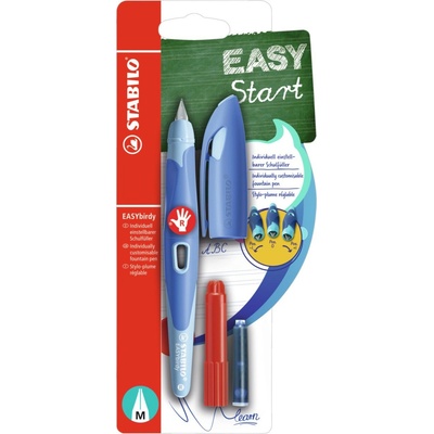 STABILO EASYbirdy Pastel Edition ergonomické plniace pero pre pravákov, hrot M - Modrá