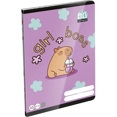 LIZZYSULI Zošit s kockovaným vzorom A 5 Lollipop Capybara