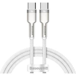 Baseus Кабел Baseus Cafule, USB-C към USB-C, 100W, 1m, бял (CATJK-C02)