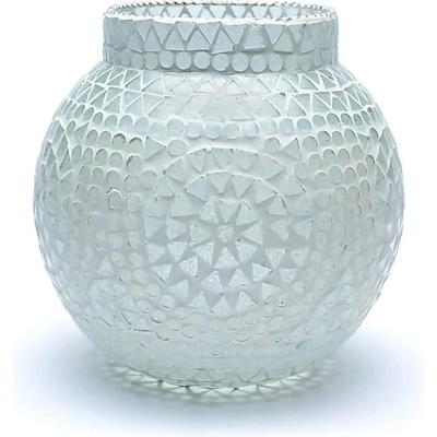 - Svietnik Mozaika - Biely, 18 cm