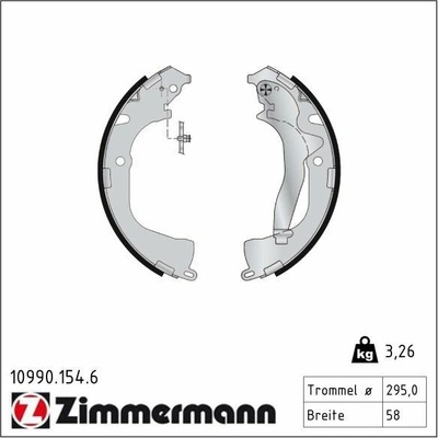 Sada brzdových čeľustí ZIMMERMANN 10990.154.6