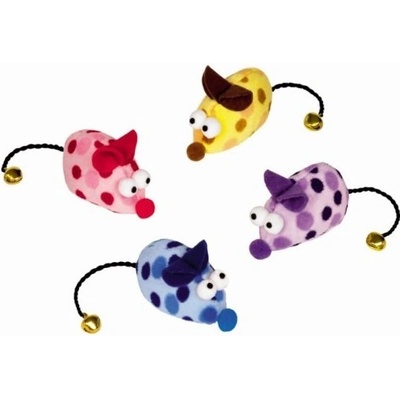 Nobby hračka plyšová myš s rolničkou 6,5cm 2ks