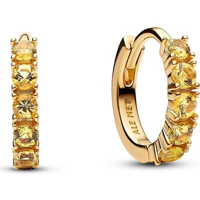 Pandora Pozlátené kruhy so žltými kryštálmi Timeless Shine 263849C01