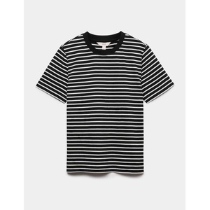 Marks & Spencer Тениска с кръгло деколте, от чист памук Marks & Spencer черна Marks & Spencer | Cheren | ЖЕНИ | XS