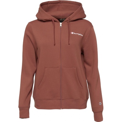 Champion Hooded Full Zip hnedá biela červená