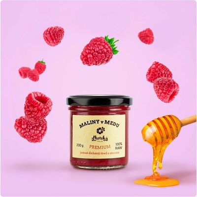 Lhotský Včelař Ovocný med OM Malina 350 g