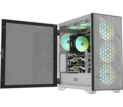 Darkflash C6 ARGB Computer Fan Set 3in1 white